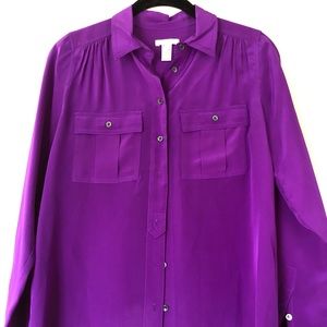 100% silk J crew blouse